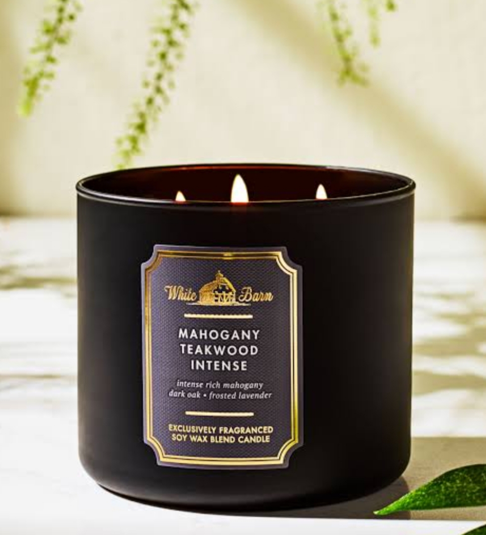 Bath & Body Works Mahogany Teak Wood Intense3-wick scented candle 