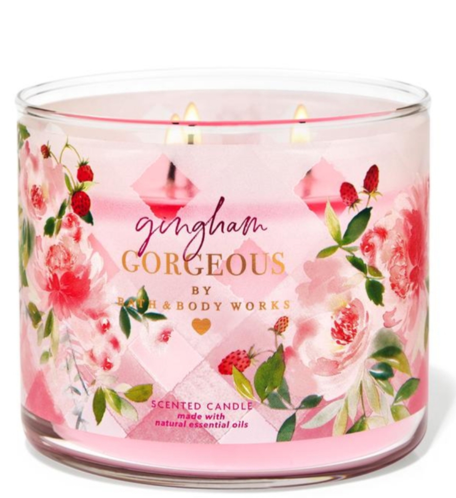 Bath & Body Works Gingham Gorgeous 3-wick scented candle 